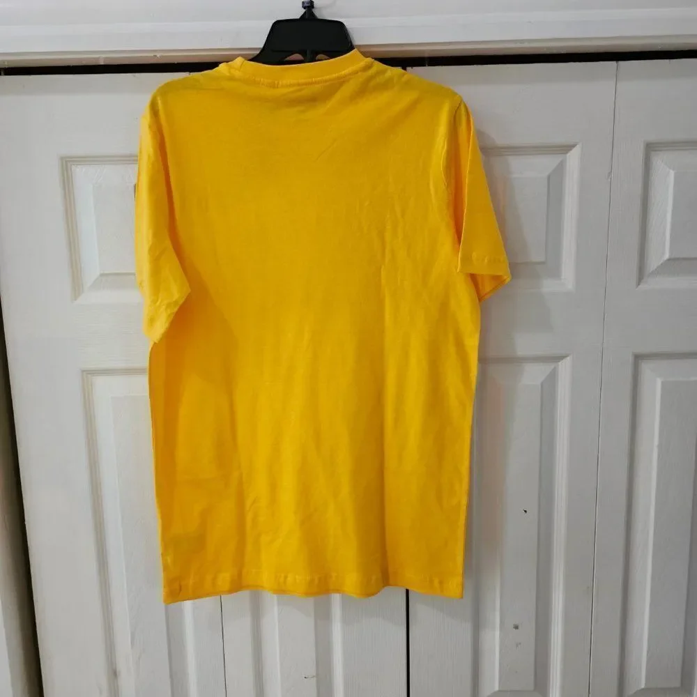 Champion Men's Yellow Cotton Midweight Crewneck Graphic Script T-shirt Size S - Picture 6 of 7
